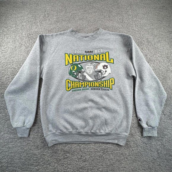 Champion Other - 2011 National Championship Oregon Ducks Auburn Sweatshirt Tostitos Bowl Large